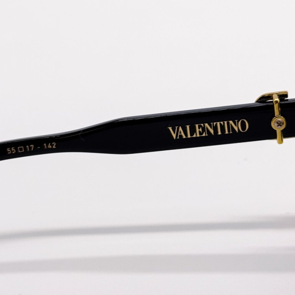 NEW VALENTINO V-GOLDCUT-I VLS-113A WOMEN BLACK SUNGLASSES VALENTINO - Picture 11 of 13